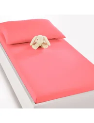 Fitted Sheet For Cot in Plain Cotton, Scenario - 1