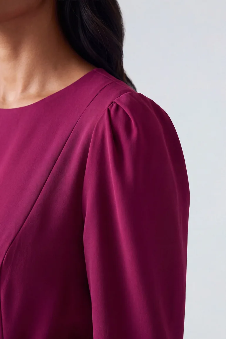 Signature Crepe Belted Tailored Top - 3