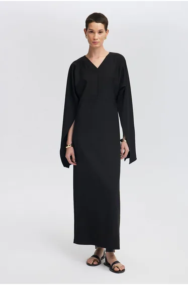 JAPONESE SLEEVE CREPE DRESS