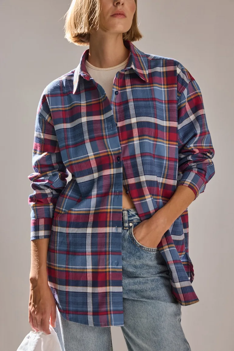 OVERSIZED CHECKED SHIRT - 2