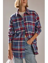 OVERSIZED CHECKED SHIRT - 2