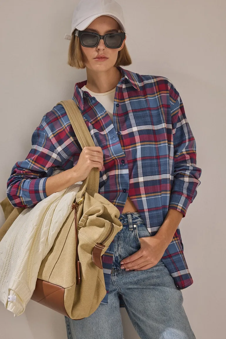 OVERSIZED CHECKED SHIRT - 1