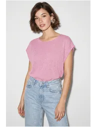 LUCCI Striped Boat Neck Knit Top - 2