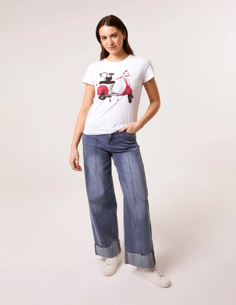 Printed Cat T-Shirt - 3