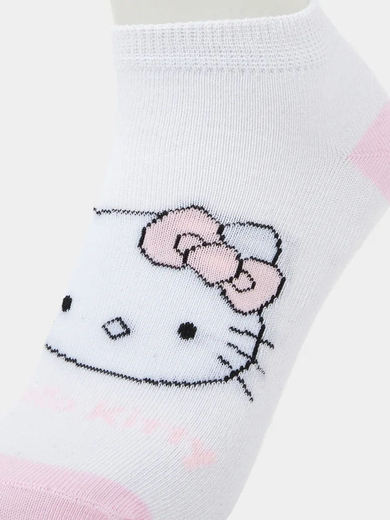 Girls Set of 3 - Hello Kitty Ankle Socks - 2