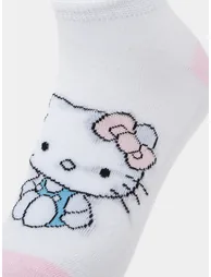 Girls Set of 3 - Hello Kitty Ankle Socks - 6