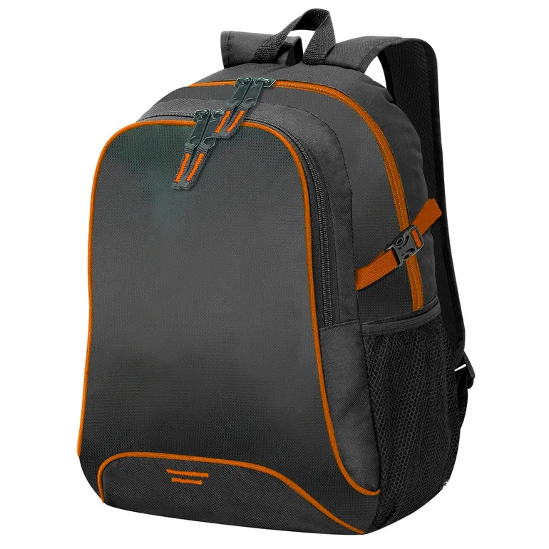 Shugon Osaka Basic Backpack / Rucksack Bag (30 Litre) (Pack of 2) - Black/Orange