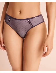 Microfiber and Mesh Sleek Back Bikini Panty