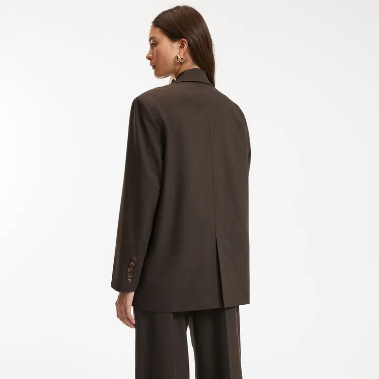 ClÃ©andre Signature Long Loose-Fitting Oversized Blazer - 4