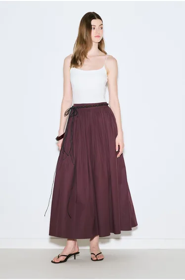 PLEATED WIDE SKIRT