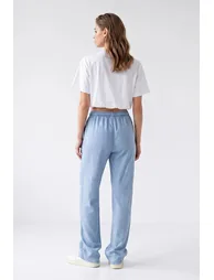 MIXRAY Tencel Wide-Leg Palazzo Trousers - 4