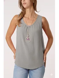 Sleeveless Basic Top - 1