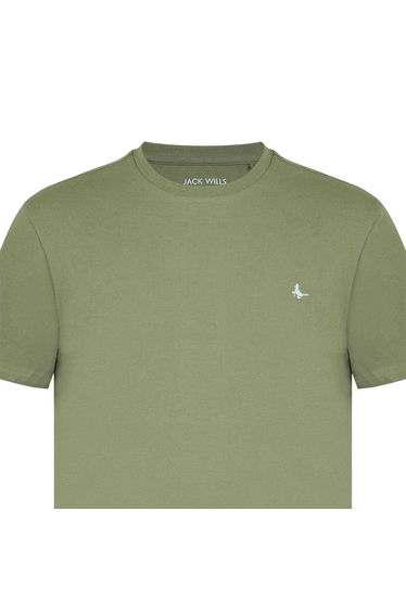 Jack Wills Mens Sandleford Logo T-Shirt - Light Green product thumbnail 3