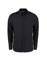Kustom Kit Mens City Business Long-Sleeved Formal Shirt - Black