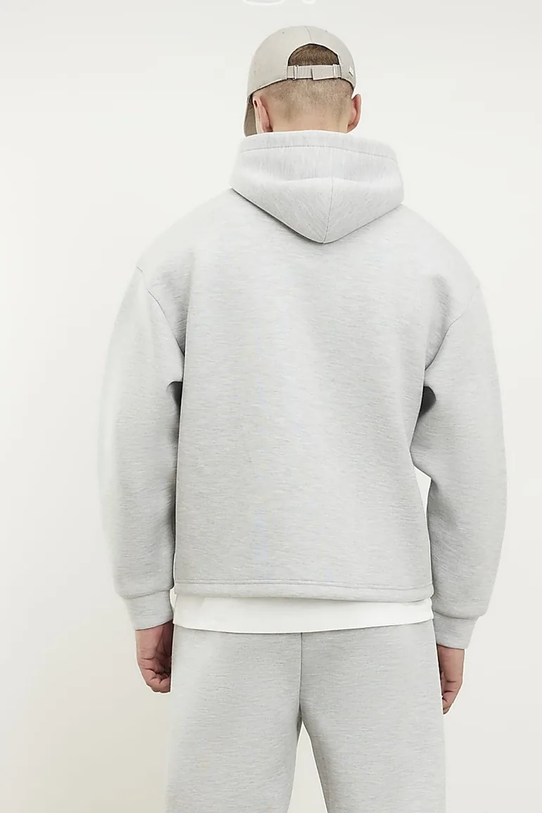 Grey Premium Oversized Zip Through Hoodie - 2