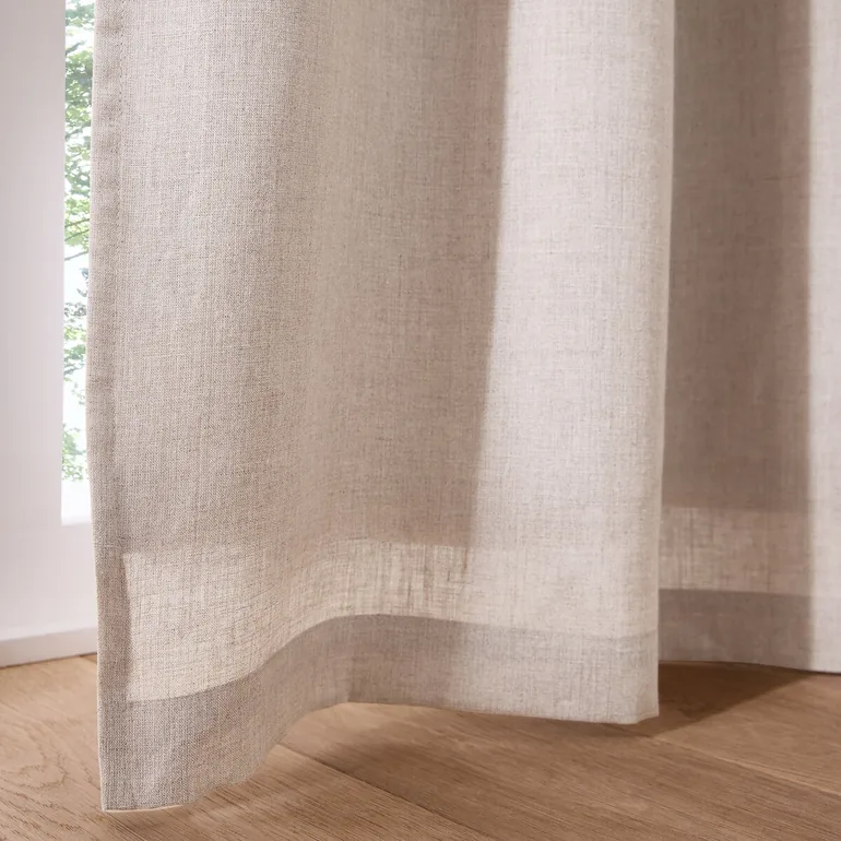 Onega Washed Linen Pencil Pleat and Wavy Pleat Blackout Curtain - 2