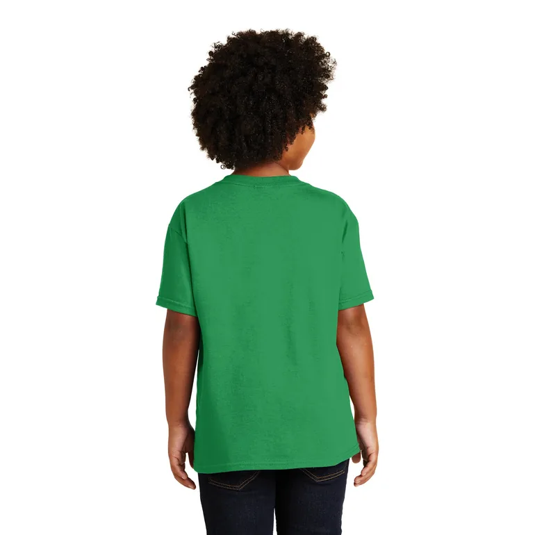 Gildan Childrens Unisex Heavy Cotton T-Shirt (Pack Of 2) - Irish Green - 1
