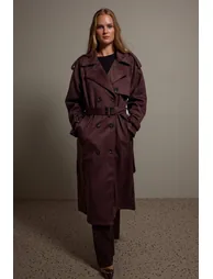 Dark Brown Regular Trench Coat