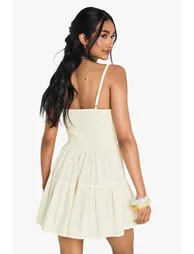 Cotton Milkmaid Mini Dress - 1
