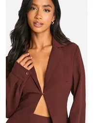 Petite Single Fastening Crepe Fitted Blouse - 3