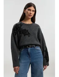 Lace Embellished Cosy Jumper