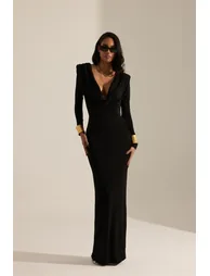 Philippe Degaje Low-cut Long Dress - 5