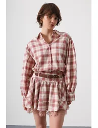 Pink Woven Bottom - Top Set