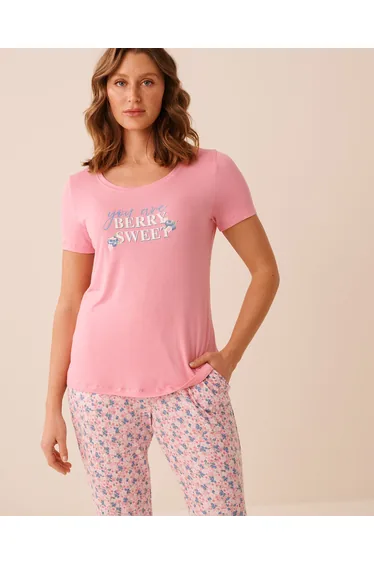 Berry Print Soft Jersey T-shirt