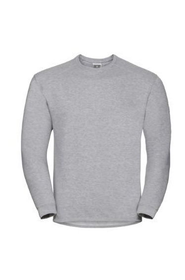 Russell Workwear Mens Crew Neck Set In Sweatshirt Top - Light Oxford