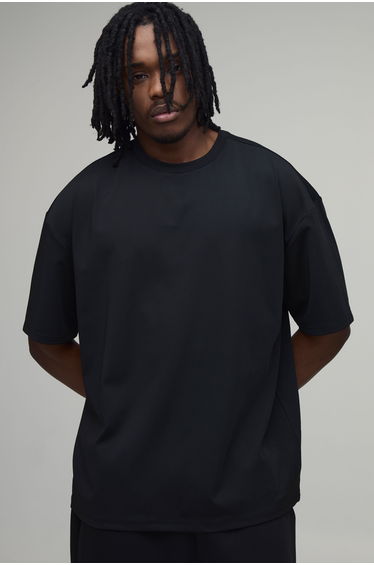 Tall Oversized Floral Limited Edition Printed T-shirt - black