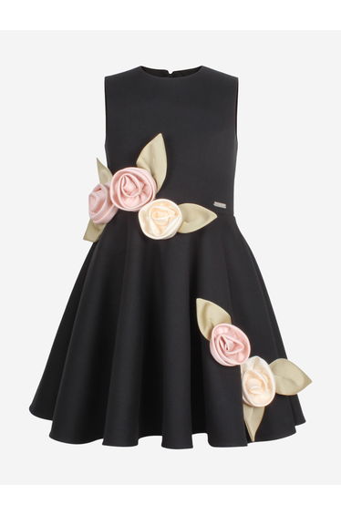 Jessie And James Girls Midsommer Dress in Black