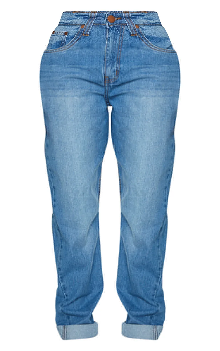 Shape Mid Wash Mom Jeans - 4