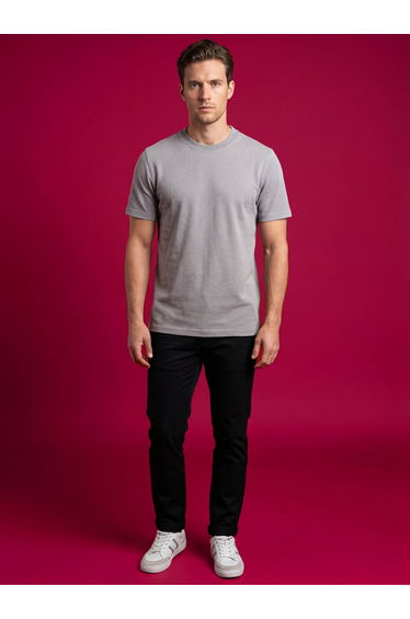 Men Cotton Pique Round Neck T-Shirt