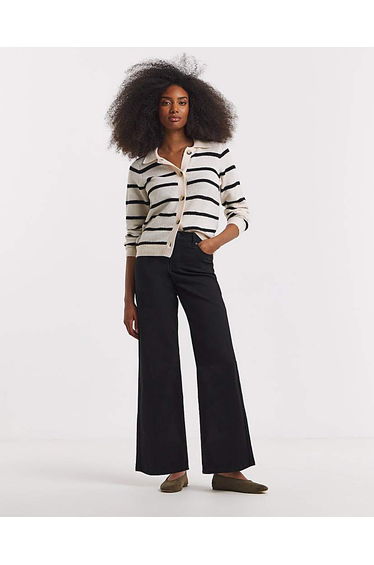 Black 24/7 Wide Leg Jeans