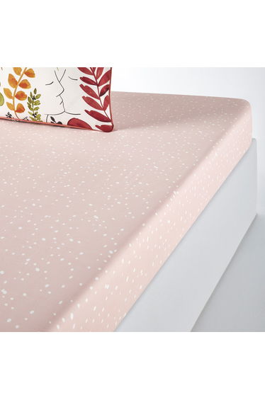 Palm Spring Fitted Sheet in Printed Cotton Percale