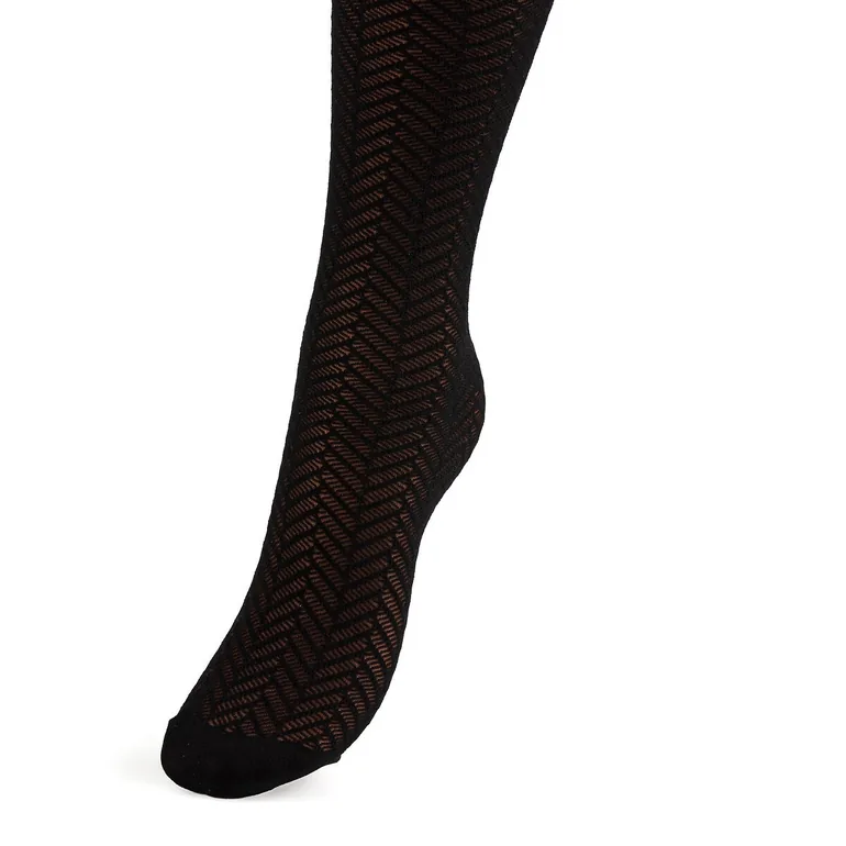 Opaque Micro Print Tights - 1