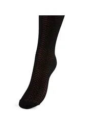Opaque Micro Print Tights - 1
