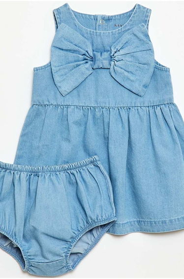 Denim Dress + Bloomers Set BLUE