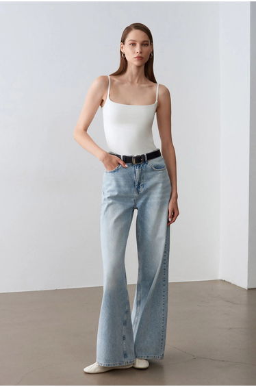 Dilvin Slim Fit Square Neck Sleeveless Blouse
