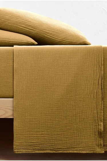 شرشف سرير قطن موسلين سادة