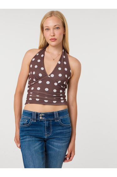Halter Top In Polka Dot