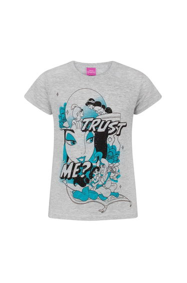 Aladdin Childrens/Kids Trust Me Jasmine T-Shirt - Grey Marl
