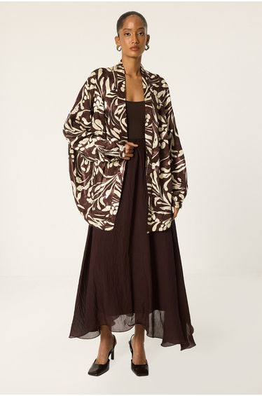 Jacquard Satin Kimono