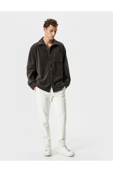 Buttoned Fleece Shirt