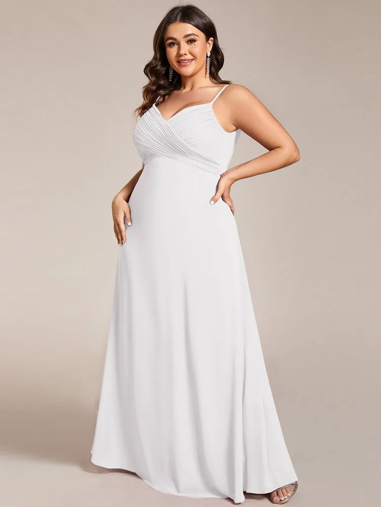Plus Size A-Line Sleeveless Evening Dress - 3
