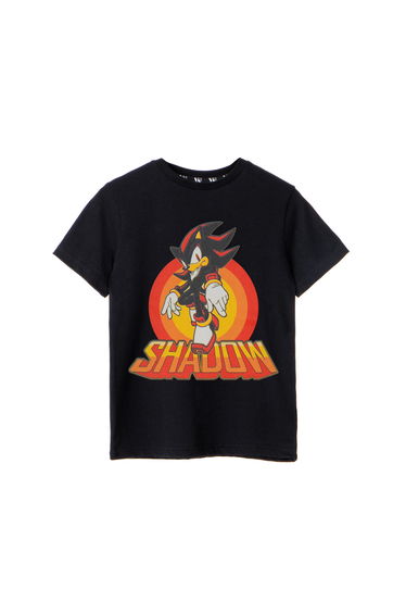 Sonic The Hedgehog Boys Shadow Rings Short-Sleeved T-Shirt - Black