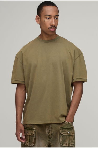 Essential Washed Oversized T-Shirt - washed khaki