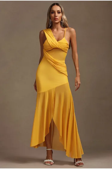 Rami Sleeveless Asymmetric Slit Maxi Dress