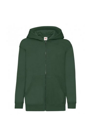 Fruit Of The Loom Childrens/Kids Hooded Sweatshirt - Bottle Green