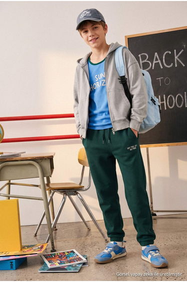 Green Boy's Sweatpants